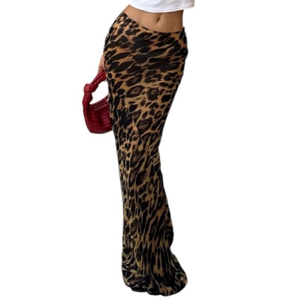 Leopard Print Maxi Skirt